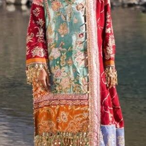 Elegant Multicolor Embroidered Dress